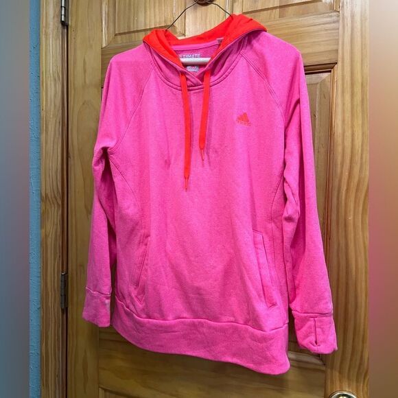 Adidas women’s hot pink and orange hoodie size L - Picture 1 of 11